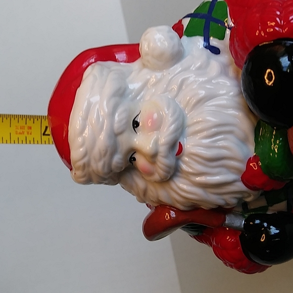 Santa Claus Christmas Trinket Box Golf Figurine Porcelain - Picture 13 of 16